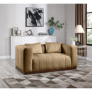  Manufacturer Color_Tan -- Mallina 67" Tan Vegan Leather Upholstered Loveseat IMAGE 2