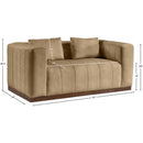  Manufacturer Color_Tan -- Mallina 67" Tan Vegan Leather Upholstered Loveseat IMAGE 7