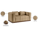  Manufacturer Color_Tan -- Mallina 67" Tan Vegan Leather Upholstered Loveseat IMAGE 8