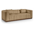  Manufacturer Color_Tan -- Mallina 90.5" Tan Vegan Leather Upholstered Sofa IMAGE 1