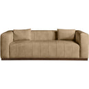  Manufacturer Color_Tan -- Mallina 90.5" Tan Vegan Leather Upholstered Sofa IMAGE 4
