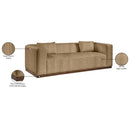  Manufacturer Color_Tan -- Mallina 90.5" Tan Vegan Leather Upholstered Sofa IMAGE 8