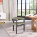  Color_Olive -- Romeo Olive Green Vegan Leather Upholstered Dining Chair IMAGE 2