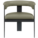 Meridian Romeo Olive Green Vegan Leather Dining Chair IMAGE 5