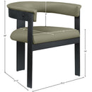  Color_Olive -- Romeo Olive Green Vegan Leather Upholstered Dining Chair IMAGE 9