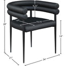 Meridian Lavina Black Vegan Leather Dining Chair IMAGE 8