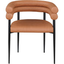 Meridian Lavina Cognac Vegan Leather Dining Chair IMAGE 3