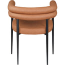  Color_Cognac -- Lavina Cognac Vegan Leather Upholstered Dining Chair IMAGE 5