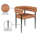 Meridian Lavina Cognac Vegan Leather Dining Chair IMAGE 9