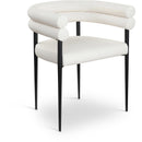 Meridian Lavina Cream Vegan Leather Dining Chair IMAGE 1