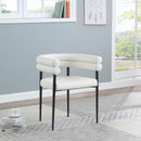 Meridian Lavina Cream Vegan Leather Dining Chair IMAGE 2