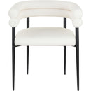  Color_Cream -- Lavina Cream Vegan Leather Upholstered Dining Chair IMAGE 3