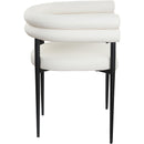  Color_Cream -- Lavina Cream Vegan Leather Upholstered Dining Chair IMAGE 4