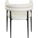  Color_Cream -- Lavina Cream Vegan Leather Upholstered Dining Chair IMAGE 5