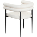  Color_Cream -- Lavina Cream Vegan Leather Upholstered Dining Chair IMAGE 6