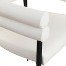  Color_Cream -- Lavina Cream Vegan Leather Upholstered Dining Chair IMAGE 7