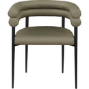Meridian Lavina Olive Vegan Leather Dining Chair IMAGE 3