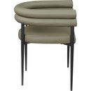  Color_Olive -- Lavina Olive Vegan Leather Upholstered Dining Chair IMAGE 4