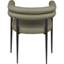  Color_Olive -- Lavina Olive Vegan Leather Upholstered Dining Chair IMAGE 5
