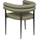  Color_Olive -- Lavina Olive Vegan Leather Upholstered Dining Chair IMAGE 6