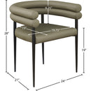  Color_Olive -- Lavina Olive Vegan Leather Upholstered Dining Chair IMAGE 8