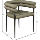 Meridian Lavina Olive Vegan Leather Dining Chair IMAGE 8
