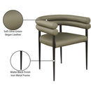  Color_Olive -- Lavina Olive Vegan Leather Upholstered Dining Chair IMAGE 9