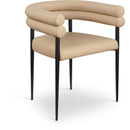  Color_Tan -- Lavina Tan Vegan Leather Upholstered Dining Chair IMAGE 1