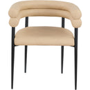  Color_Tan -- Lavina Tan Vegan Leather Upholstered Dining Chair IMAGE 3