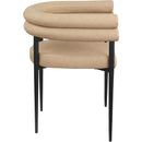  Color_Tan -- Lavina Tan Vegan Leather Upholstered Dining Chair IMAGE 4