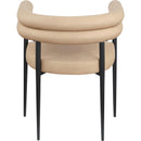 Color_Tan -- Lavina Tan Vegan Leather Upholstered Dining Chair IMAGE 5