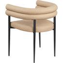  Color_Tan -- Lavina Tan Vegan Leather Upholstered Dining Chair IMAGE 6