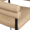  Color_Tan -- Lavina Tan Vegan Leather Upholstered Dining Chair IMAGE 7