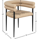 Meridian Lavina Tan Vegan Leather Dining Chair IMAGE 8