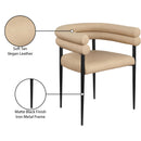  Color_Tan -- Lavina Tan Vegan Leather Upholstered Dining Chair IMAGE 9