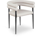  Color_Taupe -- Lavina Taupe Vegan Leather Upholstered Dining Chair IMAGE 1