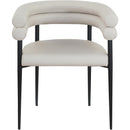  Color_Taupe -- Lavina Taupe Vegan Leather Upholstered Dining Chair IMAGE 3