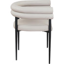  Color_Taupe -- Lavina Taupe Vegan Leather Upholstered Dining Chair IMAGE 4