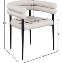  Color_Taupe -- Lavina Taupe Vegan Leather Upholstered Dining Chair IMAGE 8