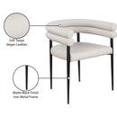  Color_Taupe -- Lavina Taupe Vegan Leather Upholstered Dining Chair IMAGE 9