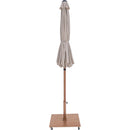  Meridian Fiji Beige Water Resistant Fabric And Aluminum Patio Umbrella with Base Set IMAGE 14