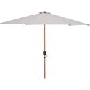  Meridian Fiji Beige Water Resistant Fabric And Aluminum Patio Umbrella with Base Set IMAGE 3