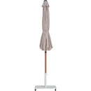  Meridian Fiji Beige Water Resistant Fabric And Aluminum Patio Umbrella with Base Set IMAGE 14