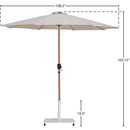  Meridian Fiji Beige Water Resistant Fabric And Aluminum Patio Umbrella with Base Set IMAGE 19