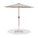  Meridian Fiji Beige Water Resistant Fabric And Aluminum Patio Umbrella with Base Set IMAGE 1