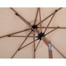  Meridian Fiji Beige Water Resistant Fabric And Aluminum Patio Umbrella with Base Set IMAGE 14
