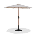  Meridian Fiji Beige Water Resistant Fabric And Aluminum Patio Umbrella with Base Set IMAGE 1