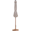  Meridian Fiji Beige Water Resistant Fabric And Aluminum Patio Umbrella with Base Set IMAGE 11
