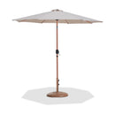  Meridian Fiji Beige Water Resistant Fabric And Aluminum Patio Umbrella with Base Set IMAGE 1