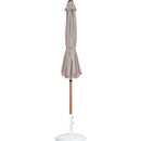  Meridian Fiji Beige Water Resistant Fabric And Aluminum Patio Umbrella with Base Set IMAGE 11